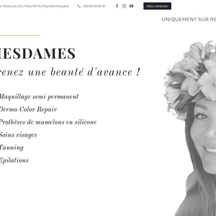 Création du Site internet Elite Esthétique